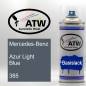 Preview: Mercedes-Benz, Azur Light Blue, 385: 400ml Sprühdose, von ATW Autoteile West.